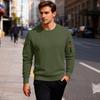 Men'S Fleece Round Neck Pullover With Fleece Solid Color Hoodie And Fleece Fleece Fleece Jacket