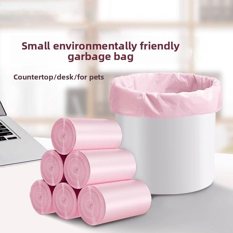Small Trash Bag Set For Home And Car With Thick Pe Material And Flat Opening Design