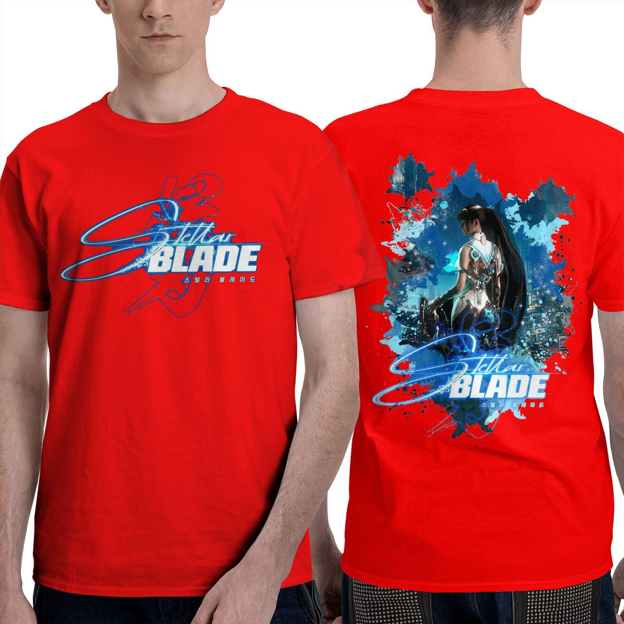 

Stellar Blade Ив Дизайн Персонажа Мужские Футболки Удивительные Футболки из Чистого Хлопка Футболки с Коротким Рукавом и Круглым Вырезом Идея для Подарка Одежда S