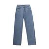Hong Kong-style Thin Wide-leg Pants Women's New Retro High-waisted Jeans Women's Floor-mopping Pants Casual Loose Straight Long Pants