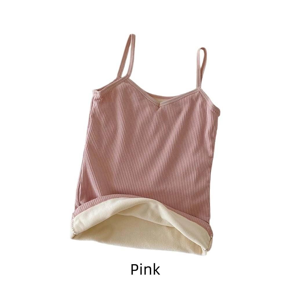 Slim Fit Women Thermal Camisole Thermal Plush Vest Underwear Warm Suspender Vest  Ladies