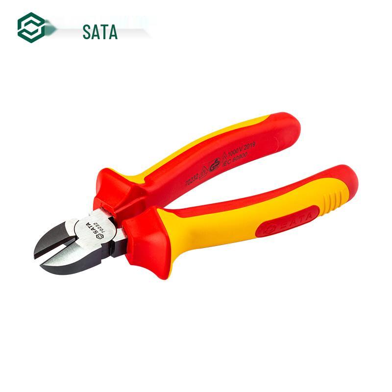 SATA 70232 VDE Insulated Diagonal Cutting Pliers