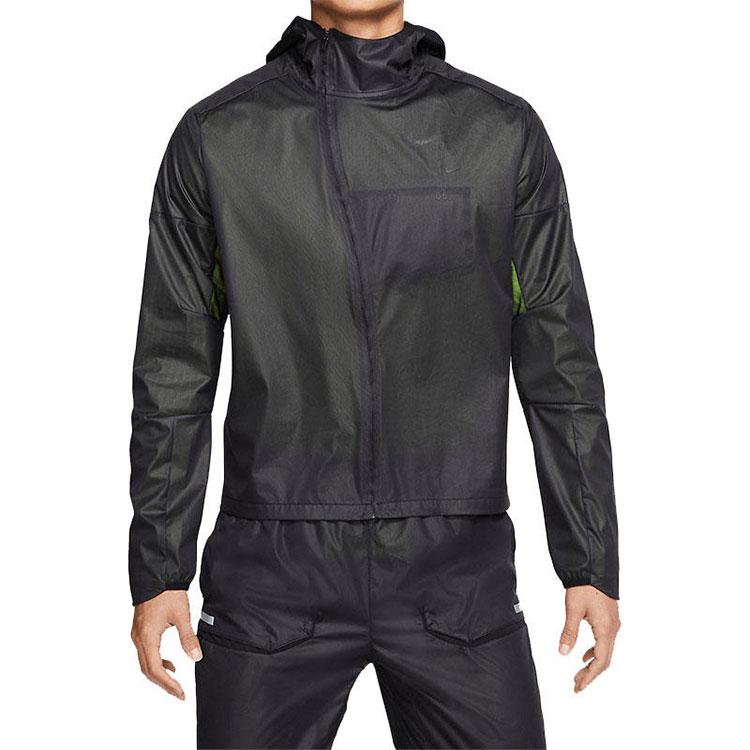 Nike Tech Pack Mesh Running Hooded Jacket Men Outerwear Black CT2382-010