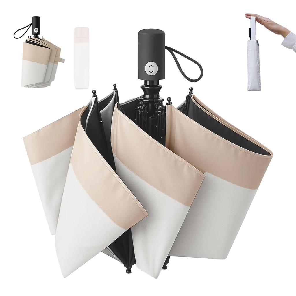 VERILADY Parasol JIS Tiered At UV Folding Umbrella with Safety Automatic Complete Light UV Suitable for Sun and Windproof and Compact and Heatstroke