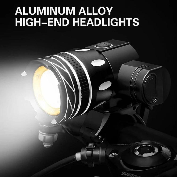 T6 LED Bike Headlight Adjustable Zoom Bicycle Front Light USB Rechargeable Waterproof Cycling Flashlight Road MTB Accessories