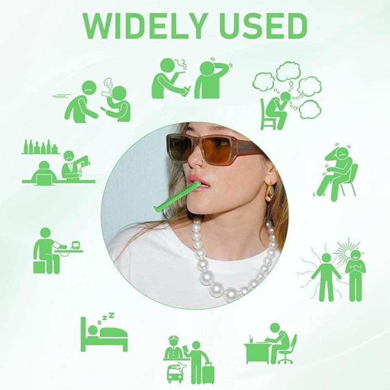 Chewable Essential Oil Breath Stick,Chewable Breather Quit Smoking Breather Quit Smoking with Essential Oil,Portable Breath Freshener