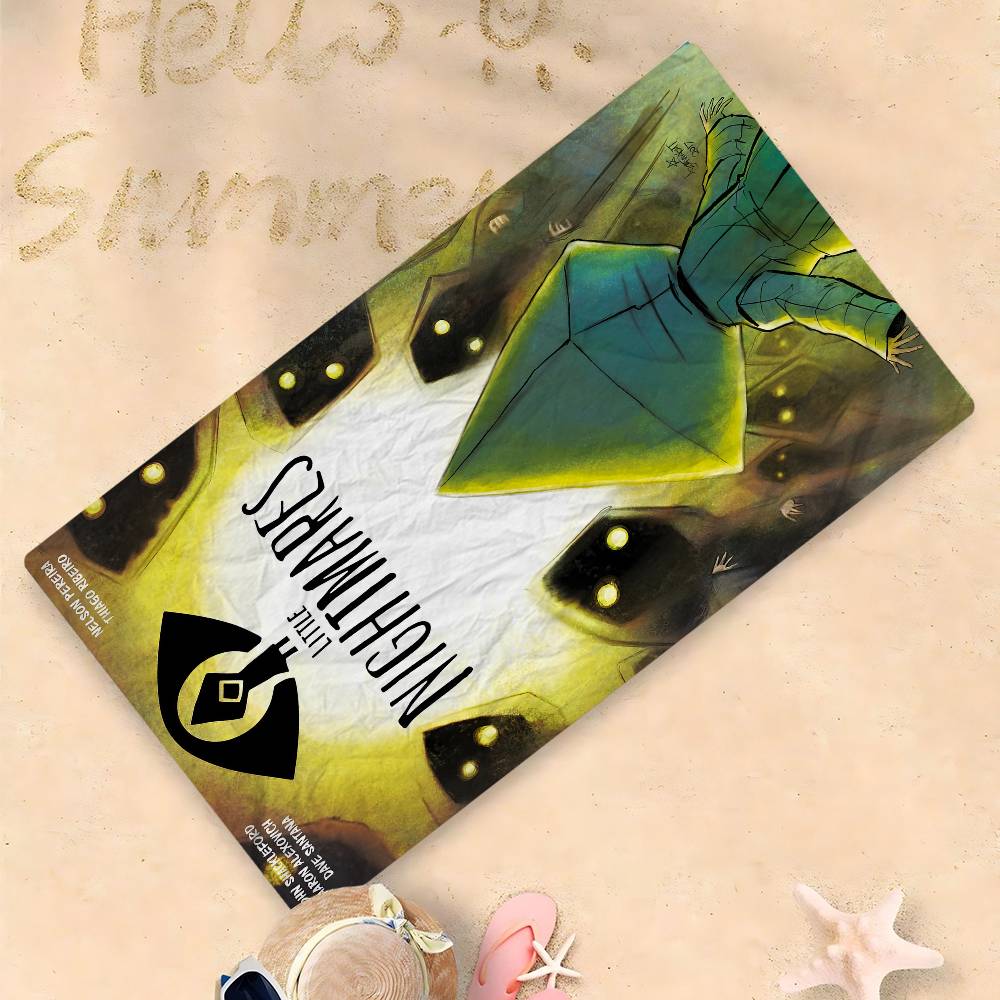 Game Little Nightmares Anime Beach Swimming Towel Soft Absorbent Washcloth Children s Gifts for Kids Travel Camping Gym W30*H60(CM)
