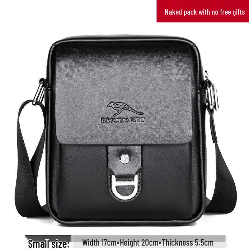 Men's Genuine Leather Crossbody Backpack - Casual & Business Trendy Bag