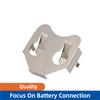 ABBP-Pounding CR2032 Coin Cell Retainer, Battery Holder In Nickel-Plated Phosphor Bronze