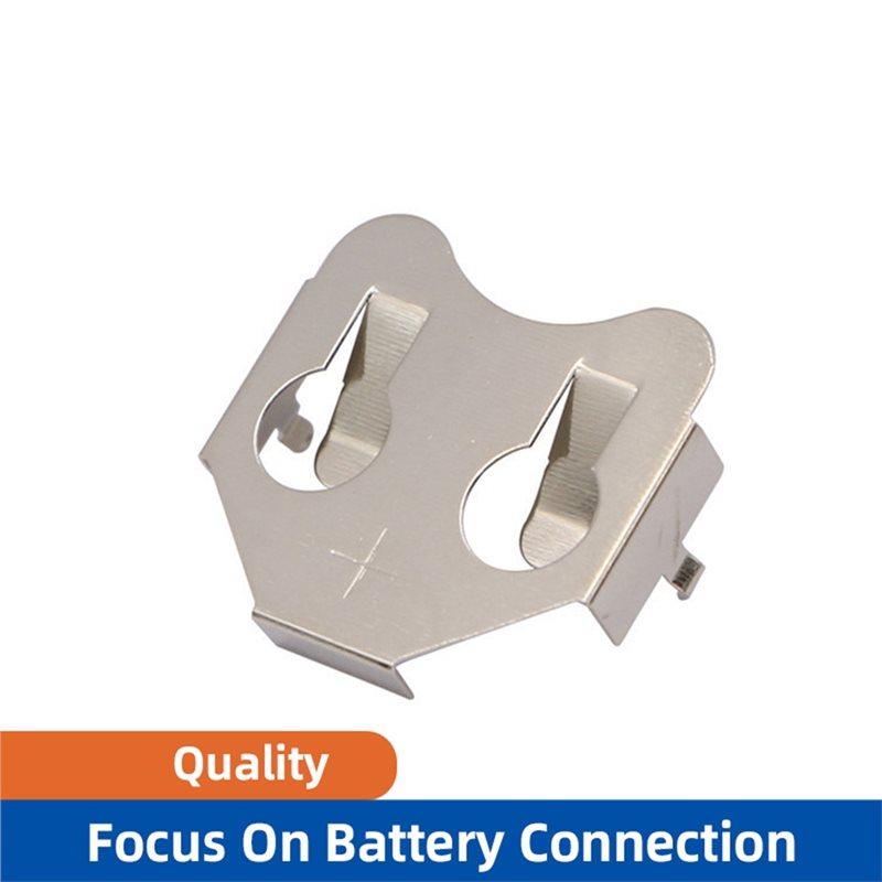 ABBP-Pounding CR2032 Coin Cell Retainer, Battery Holder In Nickel-Plated Phosphor Bronze