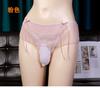 Japanese large size lace thong men's stockings panties jj set transparent sexy temptation open crotch briefs