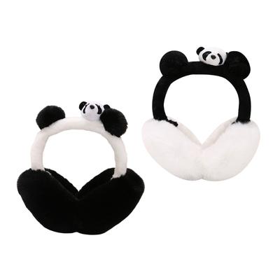 Cartoon-Panda-Ohrenschützer Faltbar Winddicht Warm Winter-Ohrenschützer Dicke Plüsch-Ohrenschützer für Schüler Outdoor Tägliche Nutzung