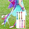 6Pcs Dancing Rhythm Wrist Streamers Gymnastics Dance Decorations Rainbow Dance Ribbons for Dance Shows, Music Classroom