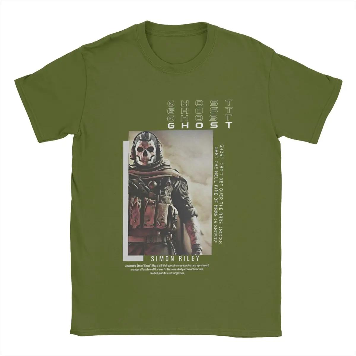 

Leisure Call Game Duty Simon Ghost Riley Футболки Чоловічі Круглий Комір 100% Бавовна Футболки MW2 Футболки з Коротким Рукавом Літній Одяг 4XL