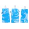 Collapsible Water Bottle Multifunction BPA Free PE Soft Water Bottle for Outdoor Travel Camping 700ml Blue