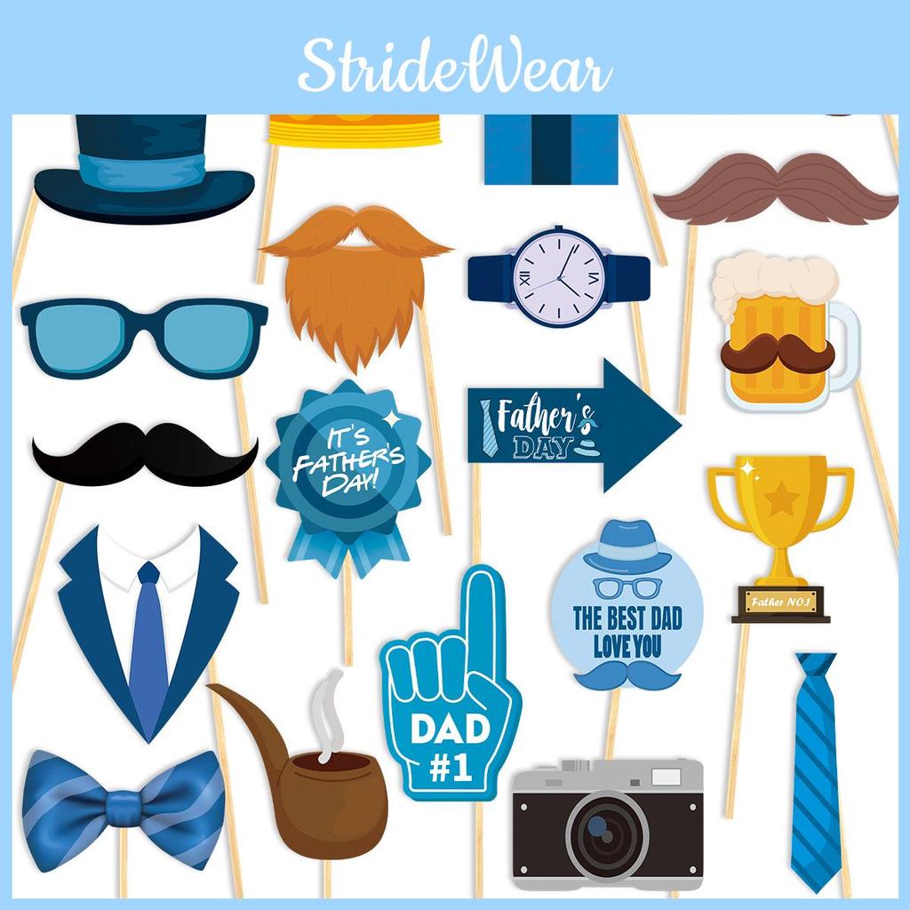 Fathers Day Photo Prop Party Decor With Paper Materials For Themed Celebrations