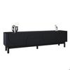 TV Cabinet with Curved and Wavy Doors, Shelves and Stabilizing Feet TV Cabinet with Storage