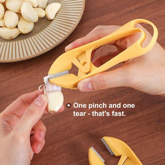 3Pcs Portable Garlic Peeler Ergonomic Garlic Tweezers Manual Garlic Skin Remover Clips Garlic Peeling Tool for Quick Meal Prep Outdoor Cooking