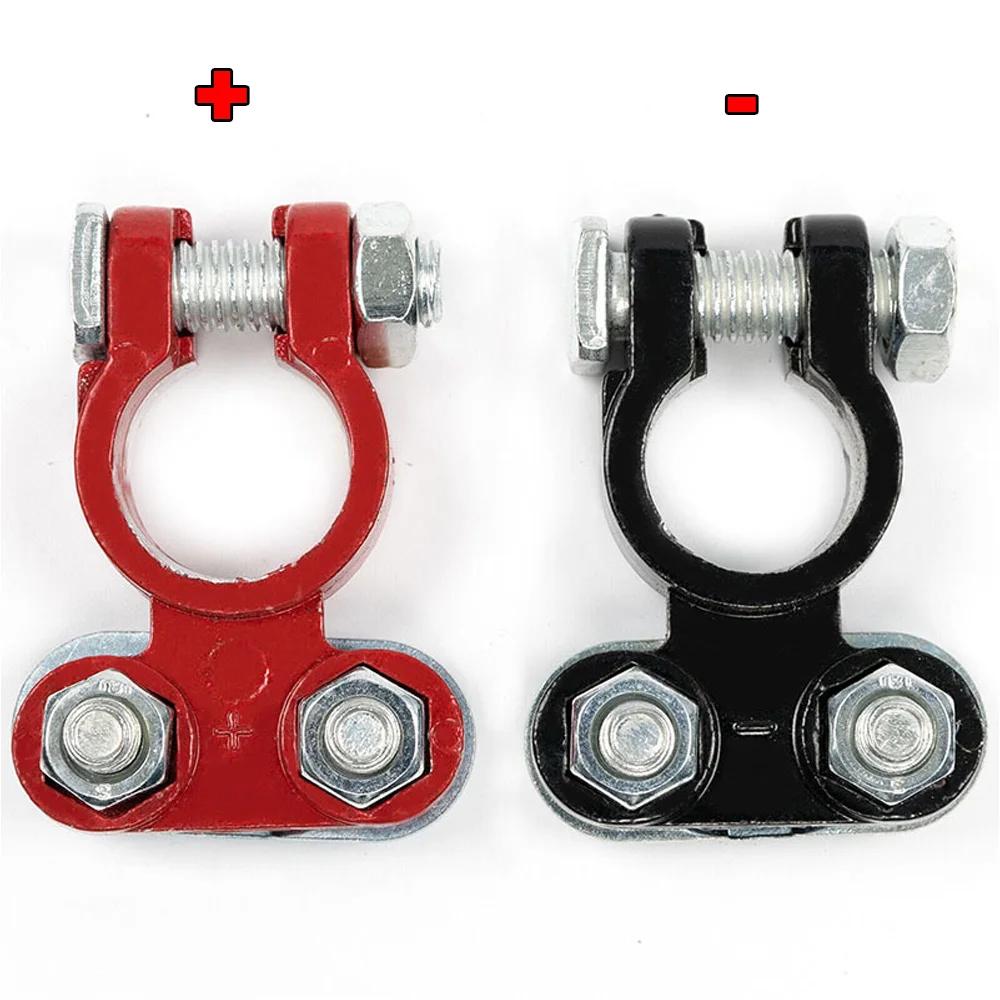 Car Battery Terminal 12V 24V Clamp Pile Head Connector Pole Post Heavy-duty Clamp Clip Terminal Pile Head for Auto Boat Truck