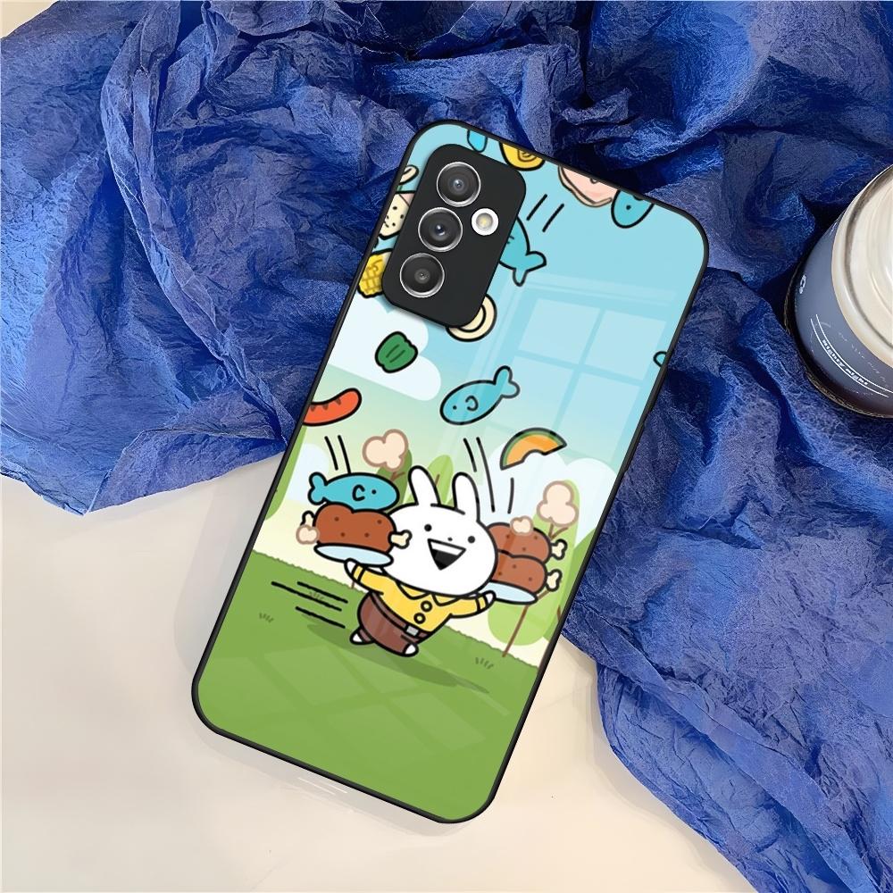 Usagyuuun Rabbit Cute Phone Case for Samsung S25 S24 S30 S21 S23 S20 S22 Fe S10 E S9 Note 20 Pro Ultra Plus glass Cover