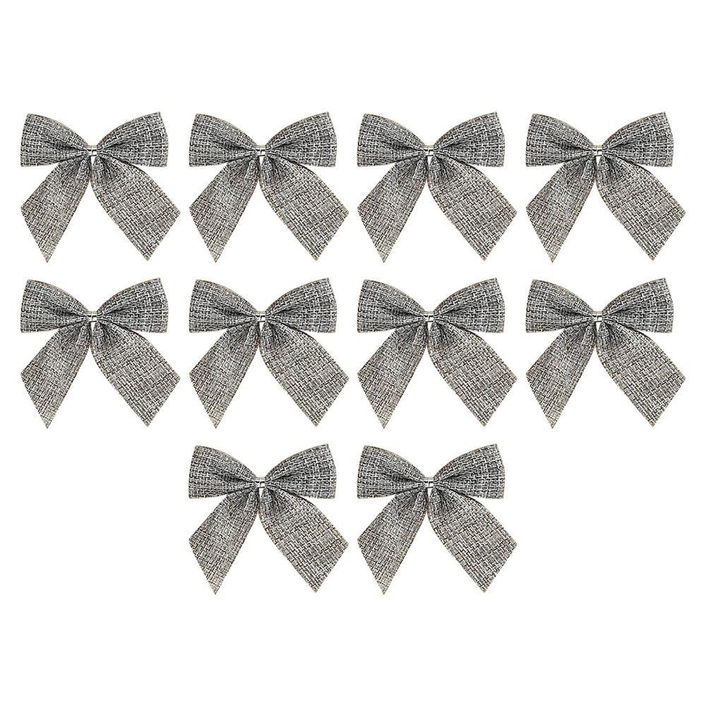 10Pcs/set Various Style Christmas Plaid Bow Plaid Bow Christmas Garland Accessories  Christmas