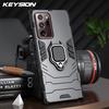 KEYSION Nárazuvzdorné pouzdro Armor pro Samsung Note 20 20 Ultra Ring Stand Bumper Silikonový Zadní kryt telefonu pro Galaxy Note 20 Ultra