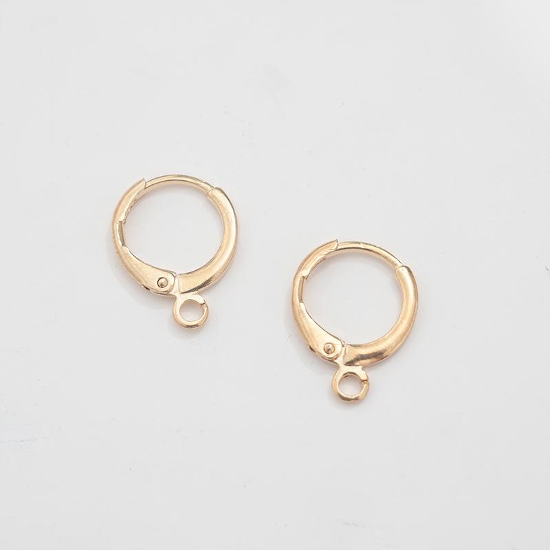 14K Gold Filled Round Hoop Components for DIY Jewelry