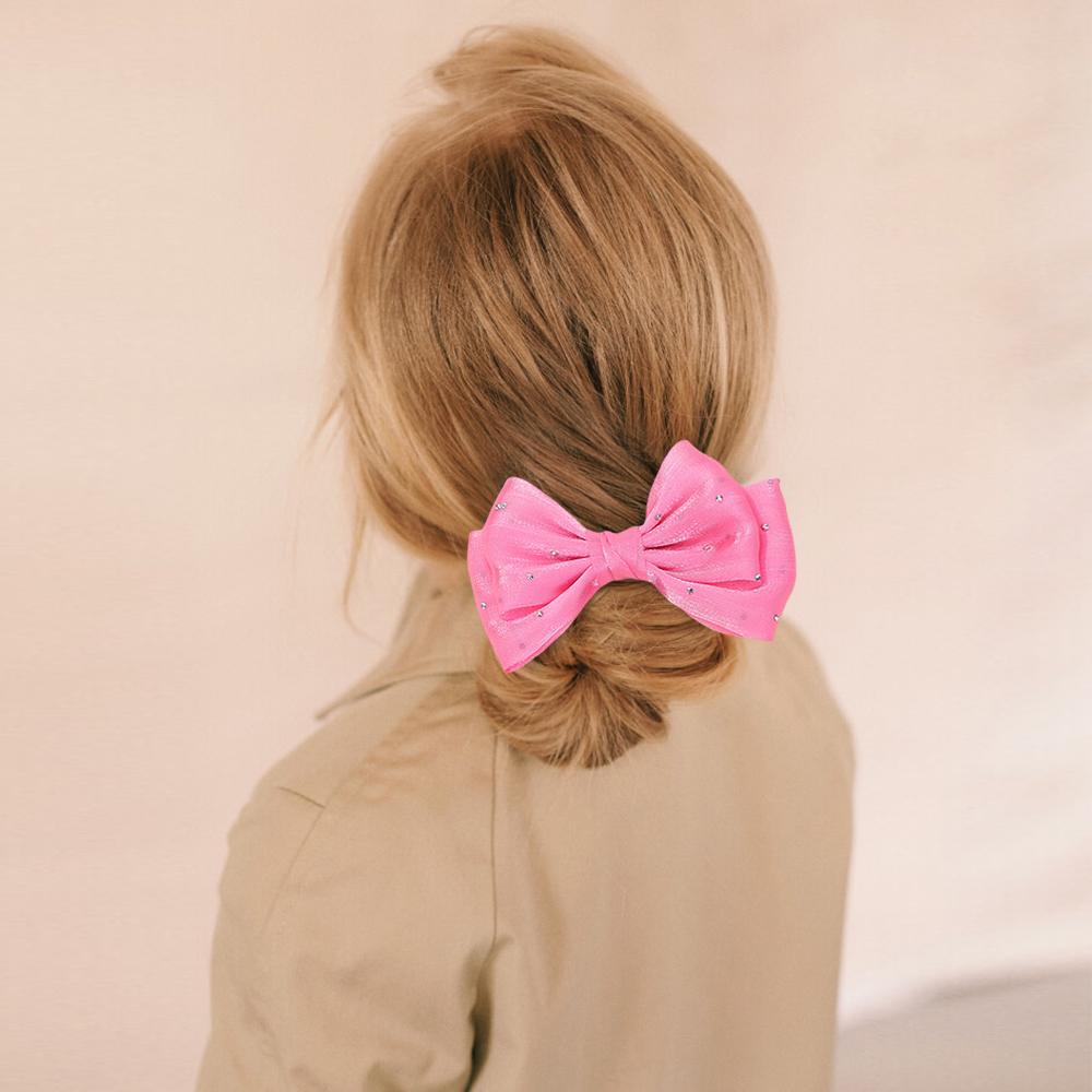 2 Stück Niedliche Haarspangen Prinzessin Netz Mode Einfarbig Schmetterling Hübsch Mädchen Kinder Kopfschmuck Haarklammer Haarspangen Haaraccessoires