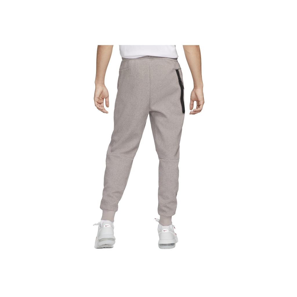 Nike Logo Embroidered Lace-Up Casual Cuffed Knit Joggers Men Joggers Gray Brown FQ8023-272