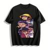 Cool Trio Cartoon Print Casual T-Shirt, Trendy Loose Fit Streetwear for Men and Women Pure Cotton T-shirt