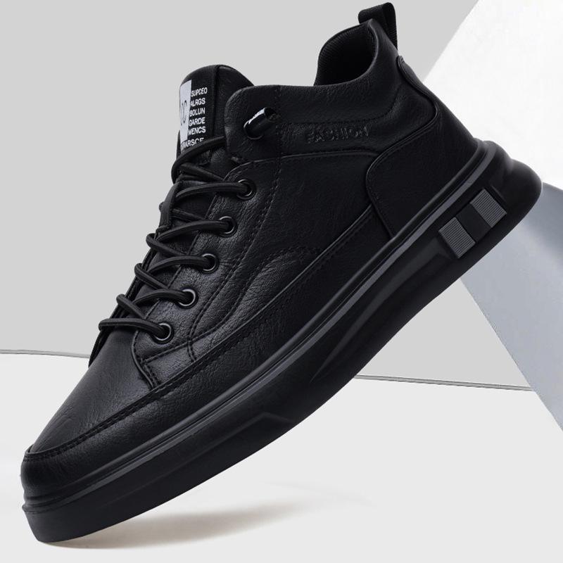 Autumn New Black Casual Breathable Versatile Shoes Ins Boys Casual Board Shoes Men