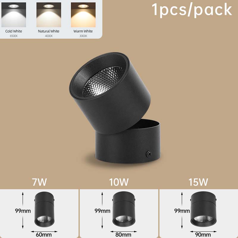 Faltbares LED-Downlight Decken-Pin-Licht Spotlight LED-Lampe 7W 10W 15W LED-Downlight für Küche Home Decor Oberflächenmontage