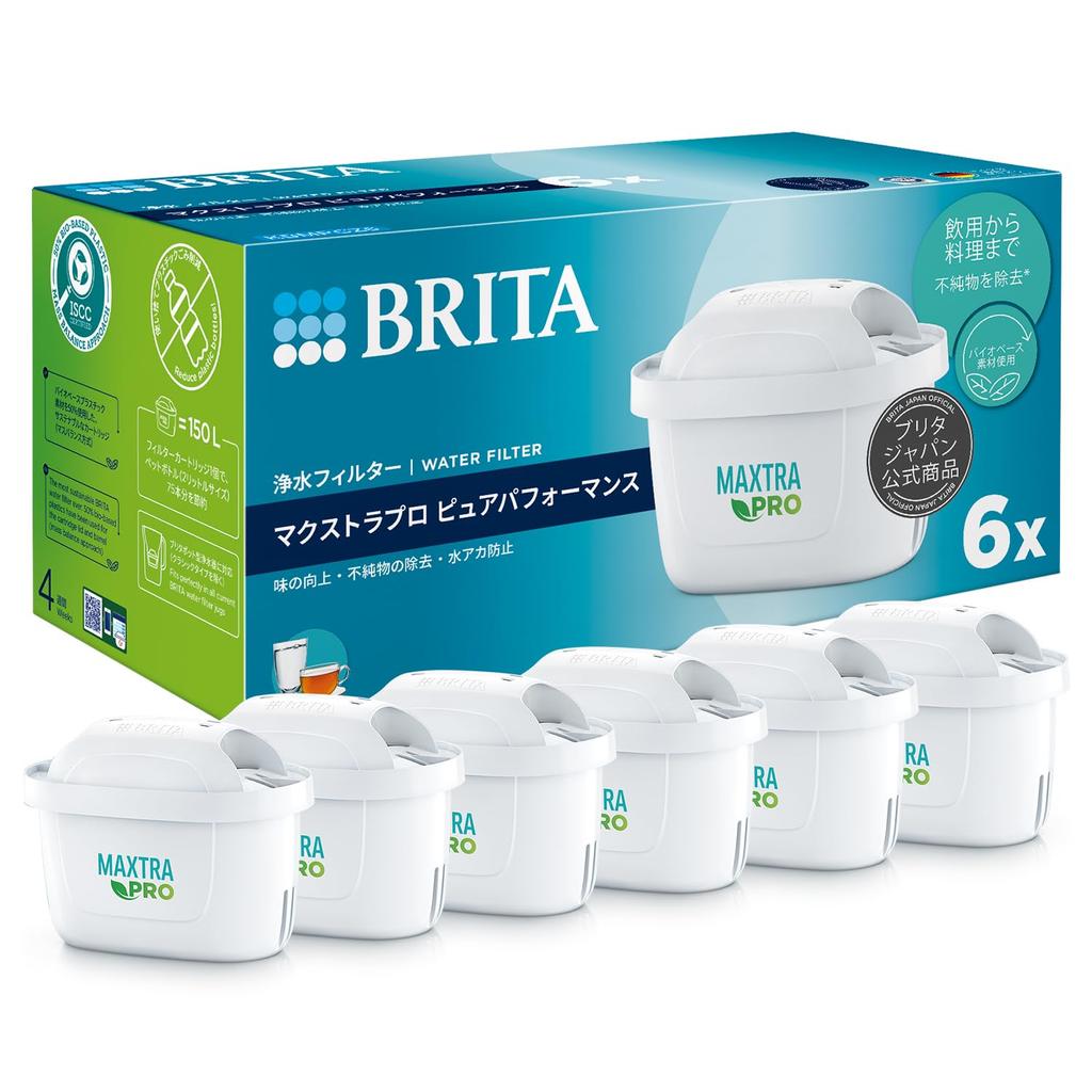 Brita Maxtra Pro Pure Performance Water Filter Pitcher Type Replacement Cartridges (6-pack)