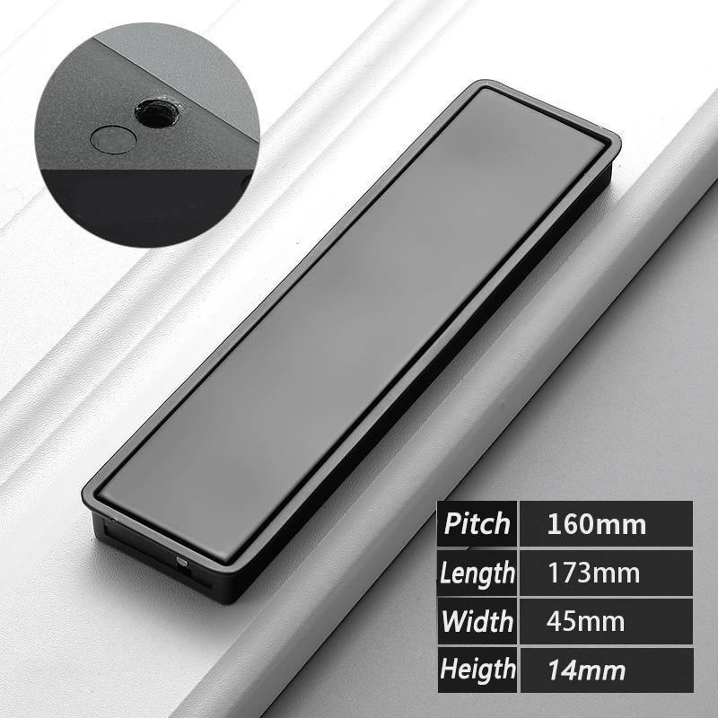 Closet Kitchen Hidden Door Handle Black Gold Embedded Handle Door Invisible Cabinet Handle Recessed Pulls Knob Furniture Hardwar