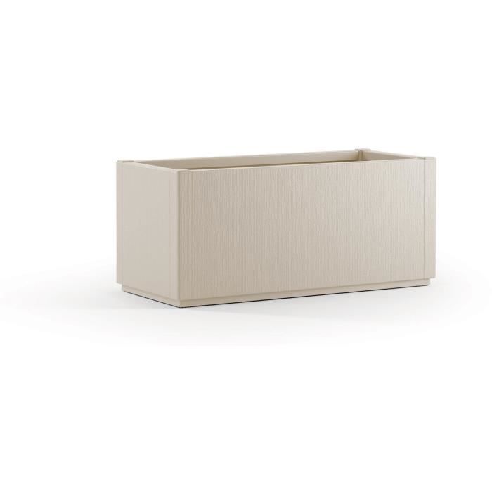 STEFANPLAST Flower Box/Planter ETHICA Rectangular 80 Cm - 80x36xh 35 Cm - Chalk