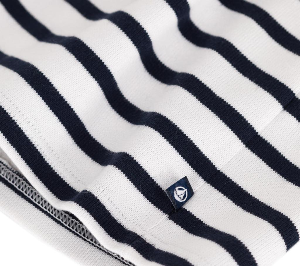 Dress A0CNY 12 Months 74cm [Petit Bateau] Off-white/Navy