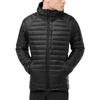Salomon Solid Color Hooded Down Jacket Men Jacket Black LC2104200