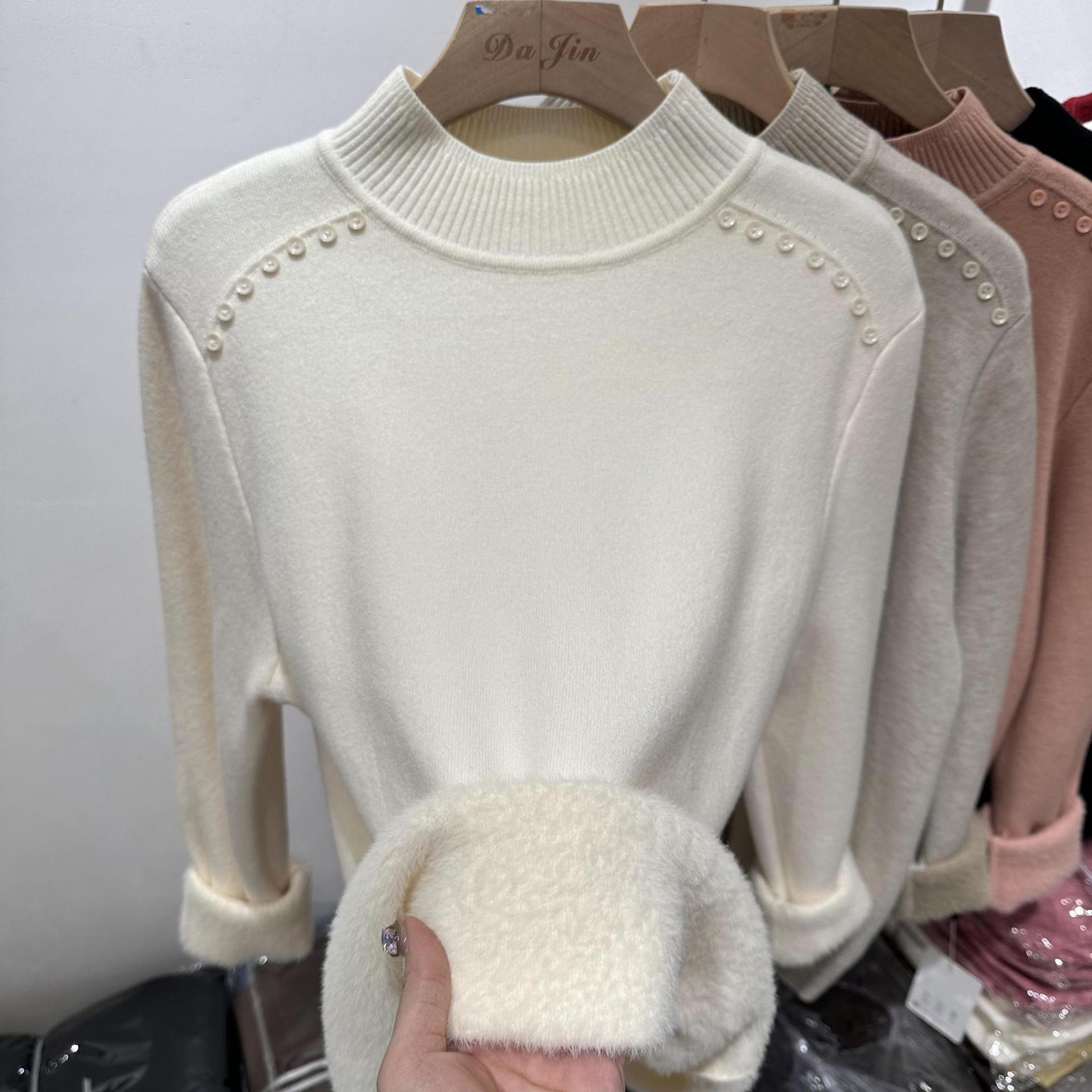 Women s European Mink Velvet Plush Sweater: Fleece-Lined, Thickened for Warmth, Knit One-Piece - 2025 Autumn/Winter Collection.