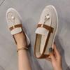 2024 Hot-selling New Slip-on Color-blocked Women's Loafers Women's Spring and Autumn Casual Flat Shoes Single Shoes Plus Size