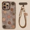 Brown Polka Dot For Apple iPhone 17 Pro Max/16/15 Plus/14/12/11 Silicone Case, Shockproof, For Women