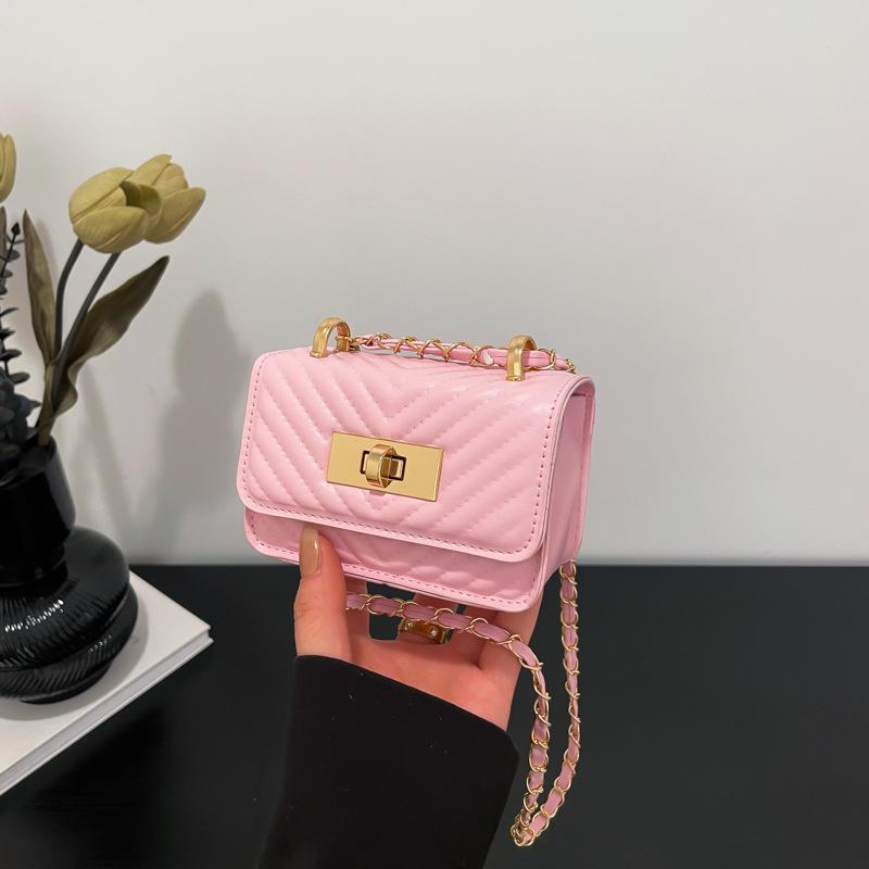 Módny trend 2025 Mini dámska štvorcová crossbody retiazková kabelka