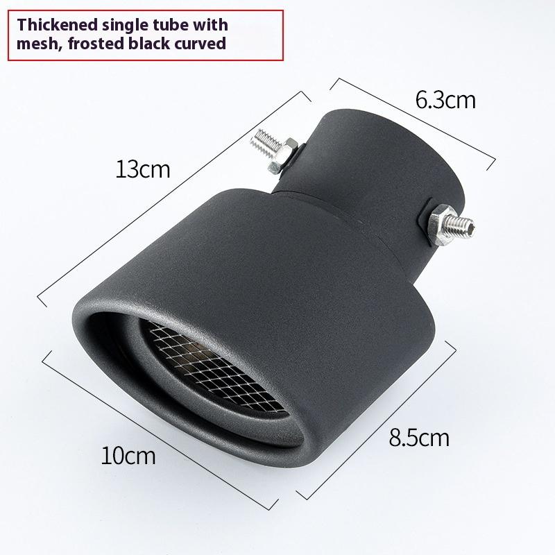 Universal Stainless Steel Exhaust Tip - Straight/Curved Muffler Pipe for Car Tail Throat Decoration