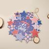 Independence Day Wooden Sign Decoration Creative Wooden Wreath Log Sign Party Decoration Pendant