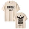 2026 Vintage Crown Graphic Tee Double Sided Abstract Crown Print Short Sleeve Shirt Casual Tshirt For Kids Adults Music Fan