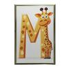 Żyrafa Z Literką M - Plakat Dla Dzieci Żyrafa Z Literką M - Plakat Dla Dzieci, 40X50 Cm, Rama Aluminiowa Czarna, Papier Matowy 230 Gsm