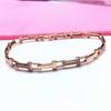 Rose Gold-Plated Purple Gold 585 Letter Zircon Bracelet Women'S Versatile Fashion Trend Color Gold Jewelry
