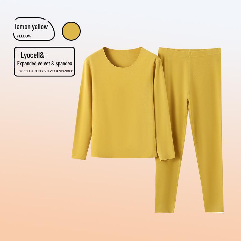 Lyocell German Velvet Thermal Base Suit – Men's & Women's Autumn/Winter Warm Underwear Set