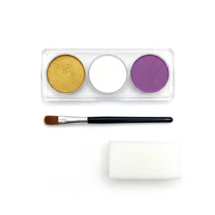 Kit maquillage licorne avec pinceau et éponge fille - Or