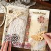 20pcs Floral Pattern Vintage Lace Stickers Wear-Resistant PET Stickers  for Photo Album