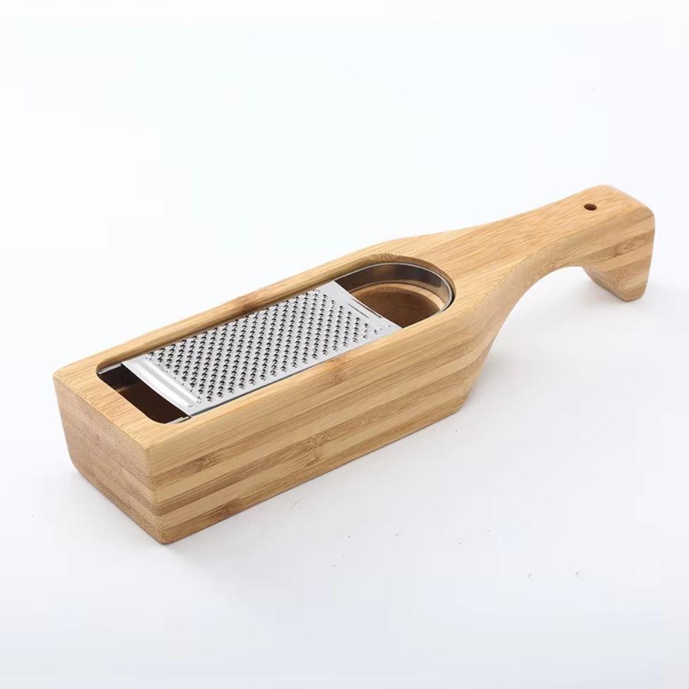 with Handle Stainless Steel Cheese Grater With Wood Container Cheese Slicer Set  Radish